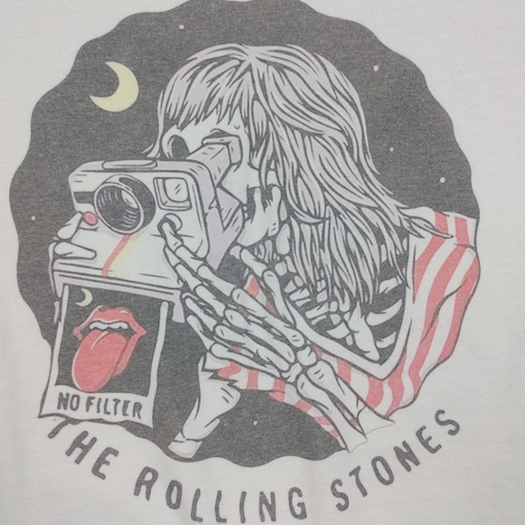 The Rolling Stones Unique Skeleton Photograph Graphic Tee - Picture 2 of 4